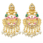 Temple Jewellery Traditional Matte Gold Earring 3