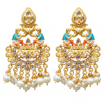 Temple Jewellery Traditional Matte Gold Earring 4