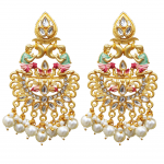 Temple Jewellery Traditional Matte Gold Earring 5
