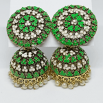 MultiColor Pasha Earring Light Green Front 1