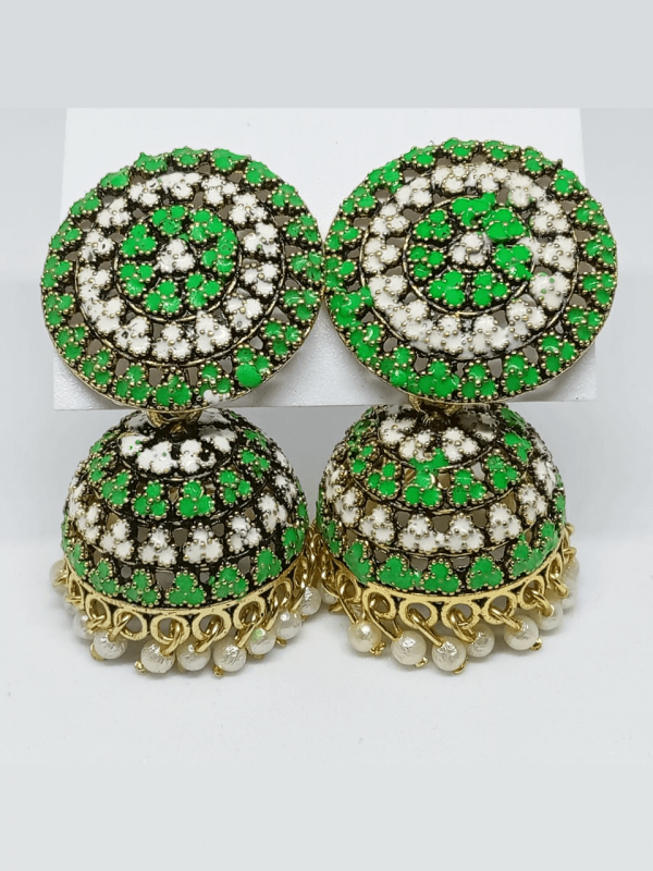 MultiColor Pasha Earring Light Green Front 1