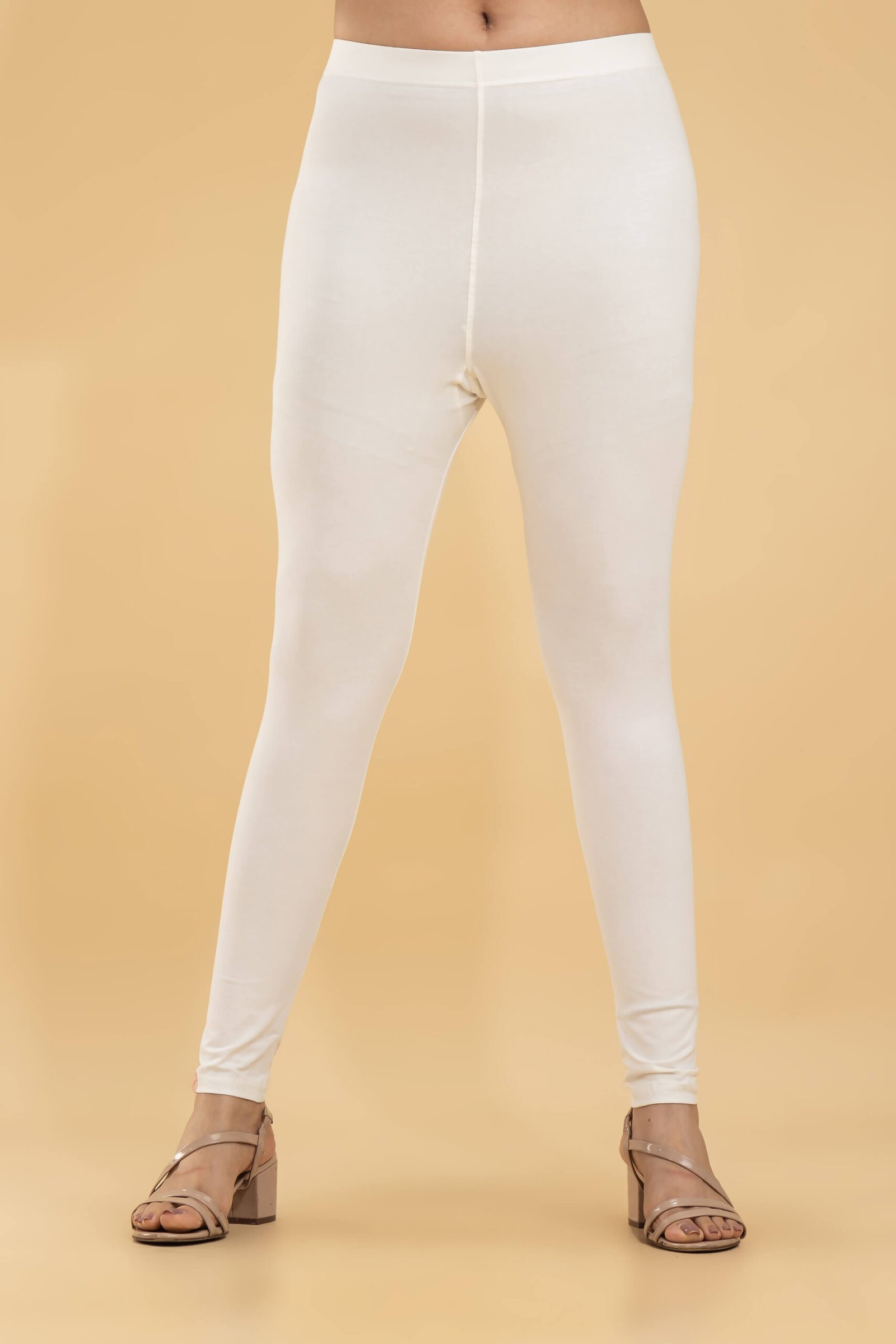 Buy Women's Premium Cotton Lycra 4 Way Stretchable Leggings Combo Pack of 2  White and Blue at