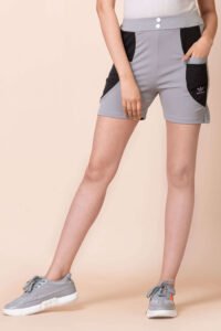 Stretchable Synthetic Ladies Shorts Ash 5